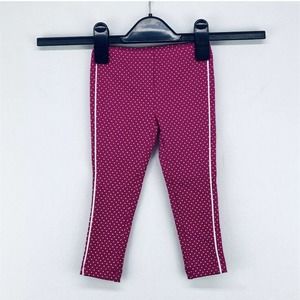 Tea 2 Pants Pull On Pink Polka Dot Stripe